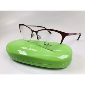 NEW Taylor Eyes Red EMMIE Eyeglasses 51mm with Case